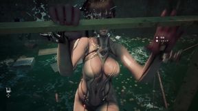 Stellar Bladeeve Climbs A Ladder