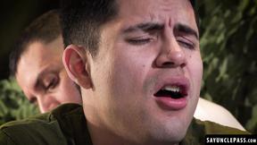 ”Caetano Soares gets on his knees to please Sergeant Daniel Trebol”