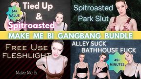45 MINS Make Me Bi Gangbang Bundle - Alley Suck Bathhouse Fuck, Spitroasted Park Slut, Tied Up & Spitroasted, Free Use Fleshlight Encouraged Bi Group Sex Fantasies