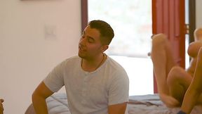 Gorgeous ladies with big boobs were having a shower together when guys came to prank them