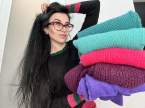 Six sweaters try on