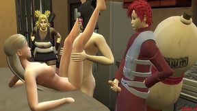 Cuckolded Housewife Temari Cheats with Gaara in the Kitchen - Naruto Hentai