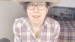 Giggly Wet Corseted Cowgirl Cums while it Rains