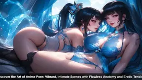 In a series of vibrant and intimate anime scenes, flawless anatomy is on