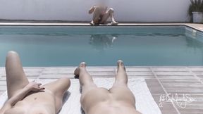Flashing And Cumming For A Stranger In A Nude Resort! My Cuckold Husband Didnt Want To Play!!