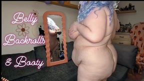 Belly, back rolls, and booty, oh my! BBW Daisy sensually strips & shows off her fat body