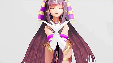 Ramesses Ii Kawaii Strike Undress Dance Hentai Mmd 3D Purple Bangles