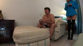 horny stepmom fucks gamer stepson