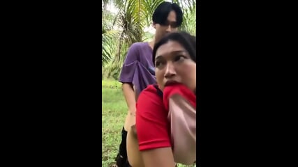 Daring Asian Girl Fucking Outdoor By Boy, Blowjob And Sex