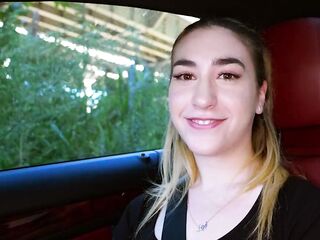 nineteen-year old obedient Lexi Grey drinks void urine in the woods