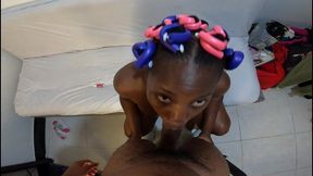 naughty soft curlers girl playing with my big tits my dick sucking lips is absolutely perfect for your cock - jhodez1
