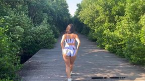 Boquete com gozada na boca numa bela paisagem natural