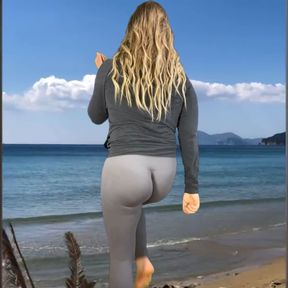 Perfect bubble butt shemale ass workout