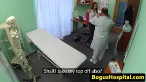 Redhead euro patient sucking docs cock