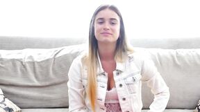 Lovely teen Pamela Morrison experiences being filmed in a porn scene for the first time