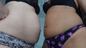 Making rolls from belly fat a