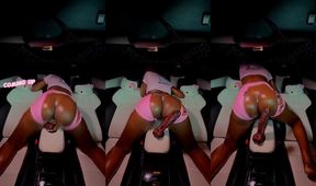 Steamy Car Encounter: Queen Tashar's Wild Ride with a Big Dildo!