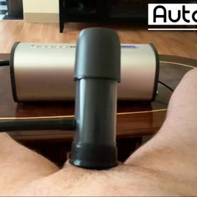 New Cock Milking Machine VacuGlide while Mommy doesnt see by AutoBlow