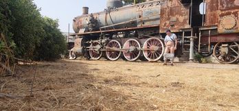Nude Near an Old Train