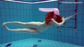 Public pool gets steamy with hot and horny Simonna
