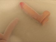 My Feet Playing With Dildos in a Bubble Bath