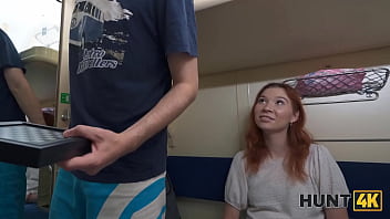 HUNT4K  Russian stranger found a pussy in the train and fucked her  Hot sex with Mia Murkovski & Andrew Marshall