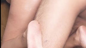 Roomie's big ass anal leads to A2M creampie