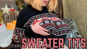 BBW Teen Holiday Sweater Tits