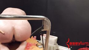 ”Bound suspended waxed ass pumping sub”