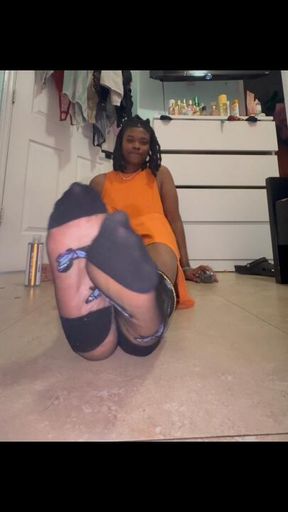 Ticklish Goddess Plays With Her Own Feet 👣✨