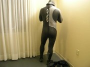 horny gasmasked frogman getting ready for covert action