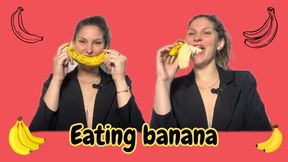 Eating banana