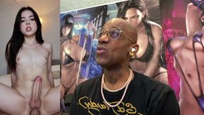 Transgender Christmas member sucking with gripping barely legal