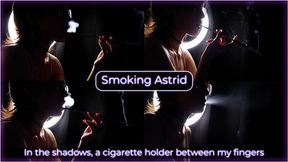 In the shadows, a cigarette holder between my fingers | Smoking Astrid