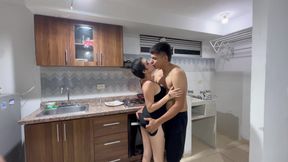 My Big Ass Latina Stepsister Sees Me Cooking, Asks Me for Some and I End up Giving Her My Delicious Cock in Her Tight Ass