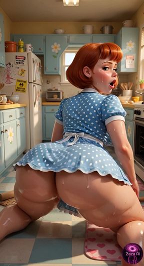 Naughty MILF in the Kitchen