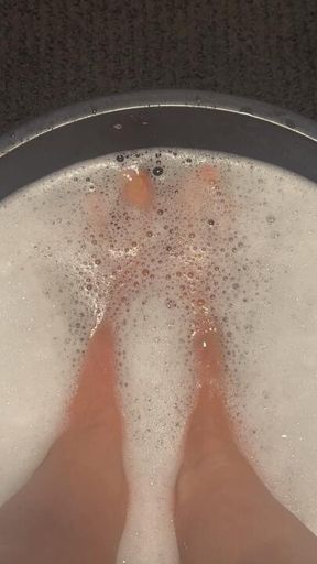 soaking in black