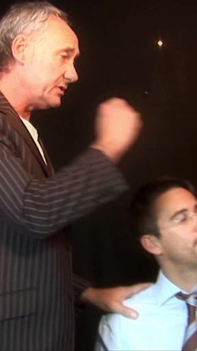 Powerful moment from "Horny nurse Katie Weale enjoys fucking with two guys at once"