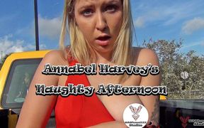 Annabel Harvey's Naughty Afternoon: Blonde Babe Masturbates in a Pickup Truck