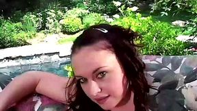elizabeth lawrence takes anal then facial outdoors