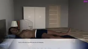 British wife Jennifer stumbles upon a lucky peek at my hard cock