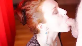 Beautiful Blowjob In Front Of Red Curtains Art Of Blowjob
