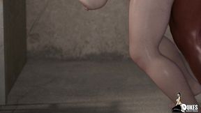 redhead wife of warden gets fucked by a black inmate while her husband watches