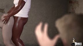 redhead wife of warden gets fucked by a black inmate while her husband watches