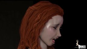 redhead wife of warden gets fucked by a black inmate while her husband watches