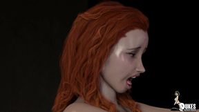 redhead wife of warden gets fucked by a black inmate while her husband watches
