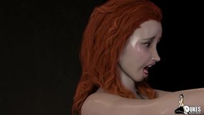 redhead wife of warden gets fucked by a black inmate while her husband watches