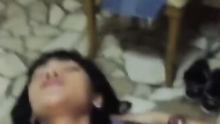 Asian Teen Barely Legal Freak Gets Her First Anal Gangbanged