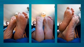 Laughing at you: male foot humiliation