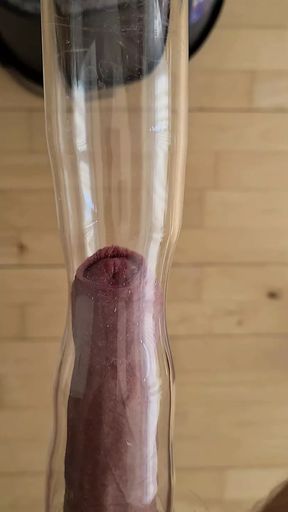 Vacuum cleaner suck guys cock to cumshot